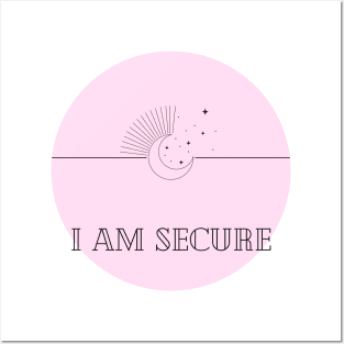 Affirmation Collection - I Am Secure (Pink) Posters and Art